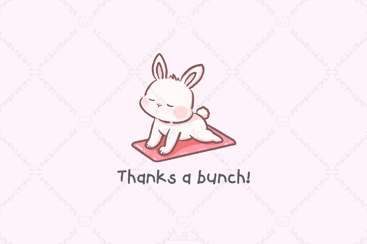 Josie Kawaii Bunny Self-Care Clipart, an Illustration by Blumensdiary (Photo 8 of 8)