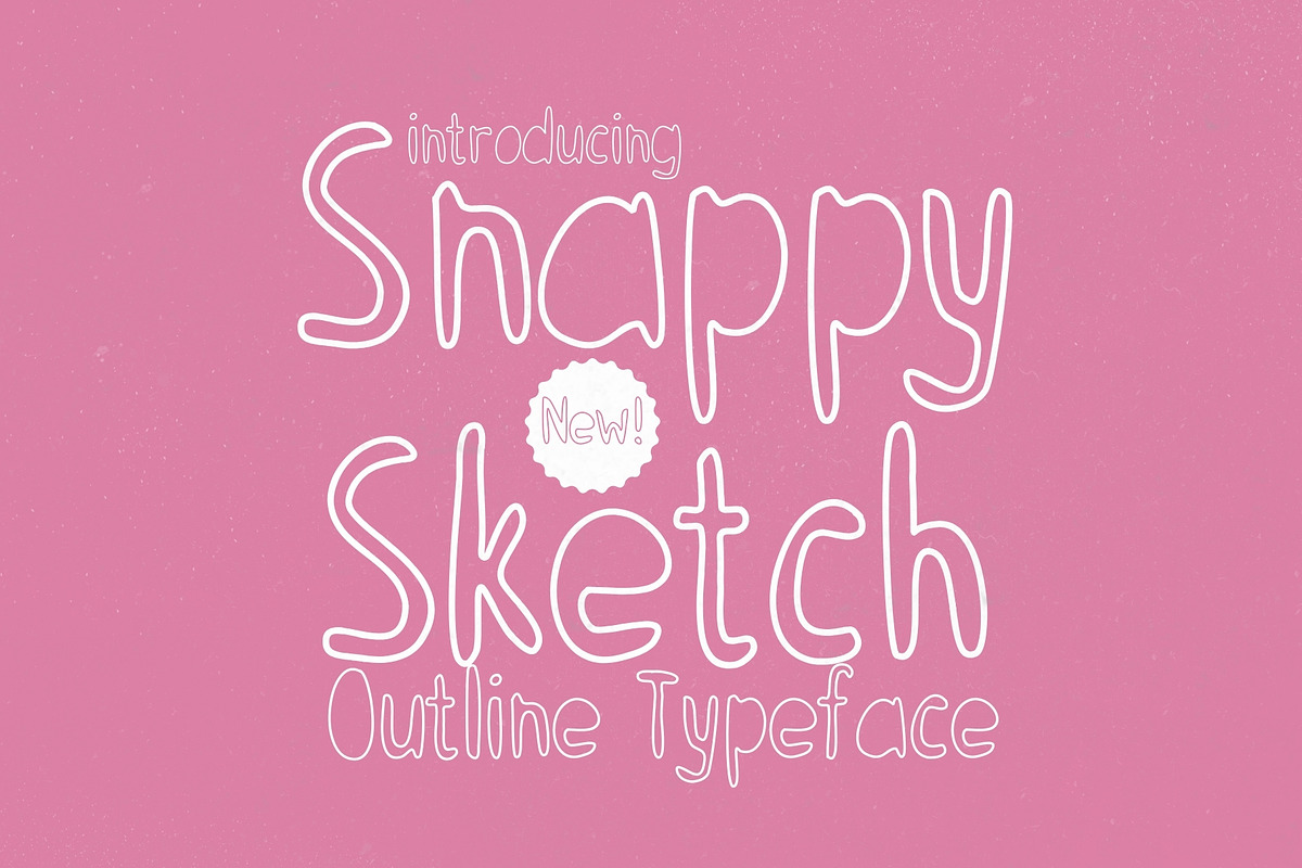 Snappy Sketch - Playful Outline, a Handwritten Font by HipFonts (Photo 1 of 9)