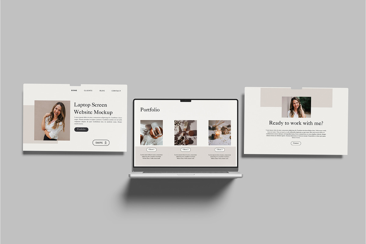 Laptop Screen Website Mockup, a Device Mockup by Bangdastudio (Photo 7 of 10)