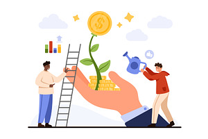 Income Growth Financial Success, a Finance Illustration by Flashvector