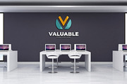 PSD Office Scene 3D Wall Mockup, a Product Mockup by Ayy (Thumbnail 2 of 15)
