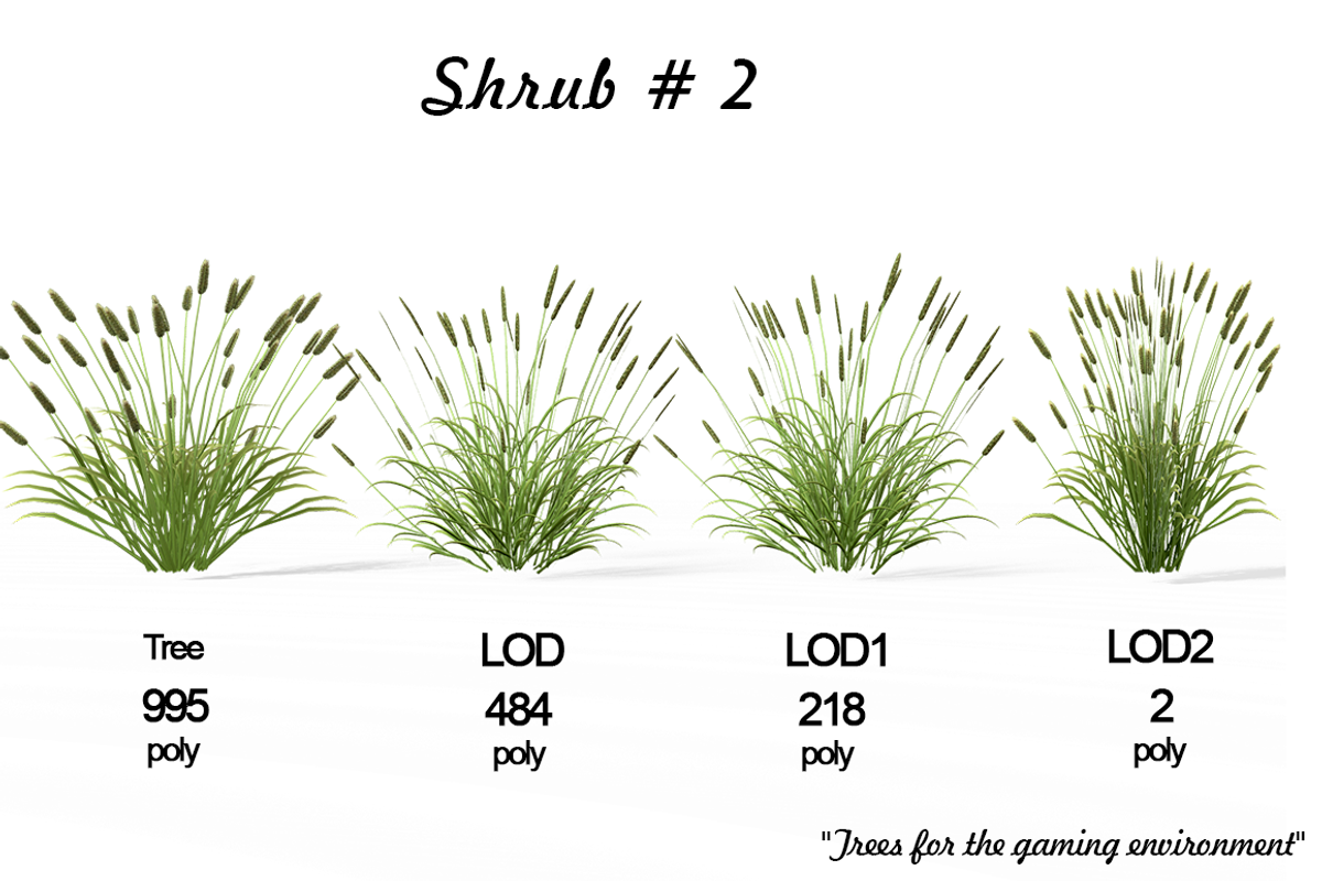Shrub 2, an Environmental 3D Model by AndrewWhite (Photo 1 of 14)