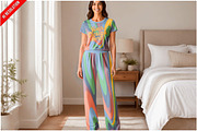 Pajama Pants Cozy Bedroom PSD, a Bottom Mockup by Bruno's Shop (Thumbnail 1 of 3)