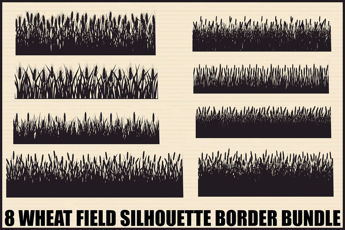 Harvest Wheat Border Designs, an Illustration by Creativeshirt (Photo 1 of 9)