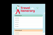 Travel Itinerary Planner, a Stationery Template by Neermana (Thumbnail 3 of 4)