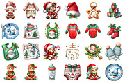 Christmas Babyshower Cliparts Bundle, an Illustration by SinaCreation (Thumbnail 2 of 7)