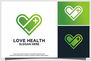 love heart health logo design