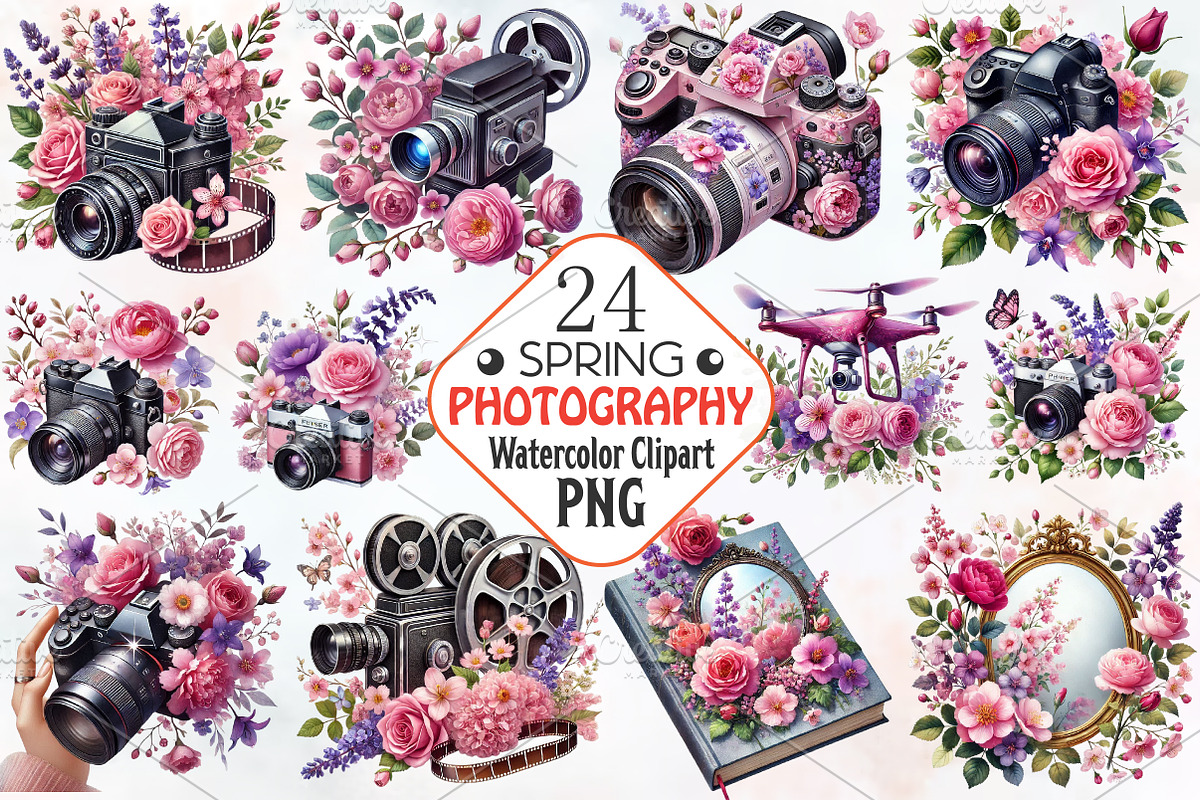 Spring photography clipart, an Illustration by RobertsArt (Photo 1 of 7)