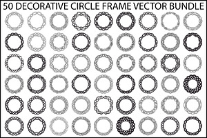 Decorative Circle Frame Bundle, an Illustration by jahid234
