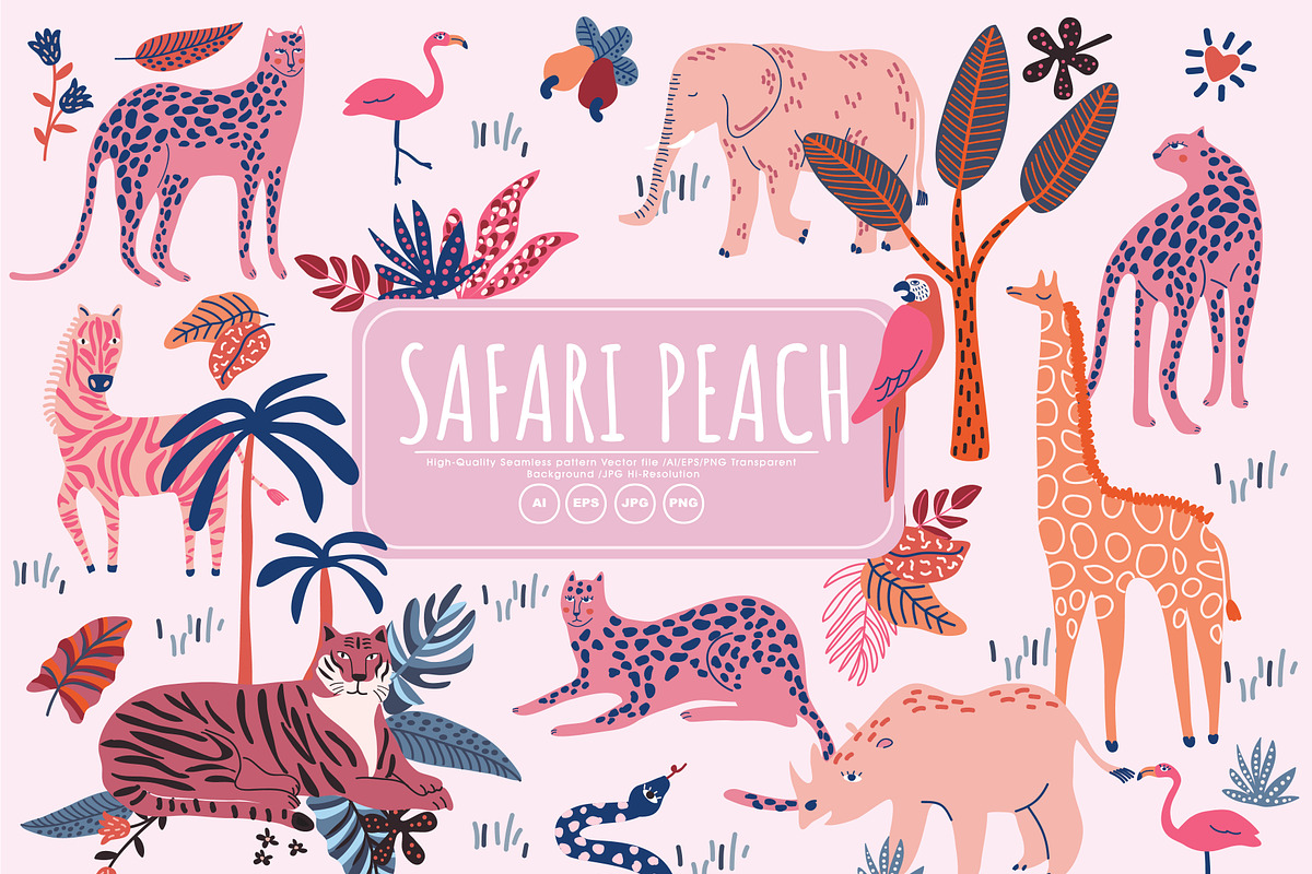 Safari Peach, a Pattern Graphic by MSNTY STUDIOX (Photo 1 of 23)