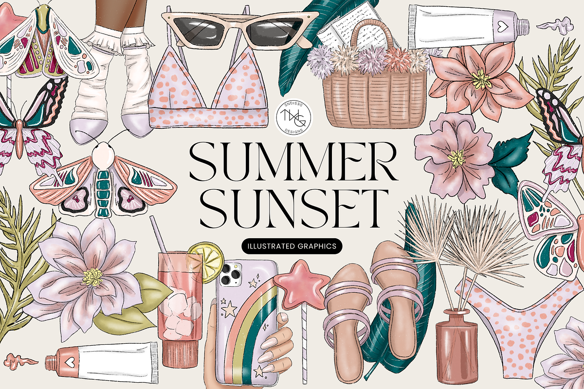 Girly Fashion Clip Art Bundle, an Illustration by TWG Designs