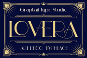 Lovera - Art Deco Typeface, a Sans Serif Font by Graptail (Thumbnail 1 of 12)