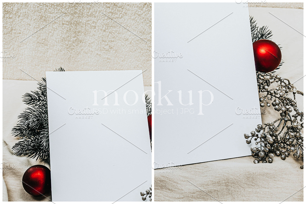 Christmas Card Mockup 5x7, a Print Template by eventpapery (Photo 2 of 3)