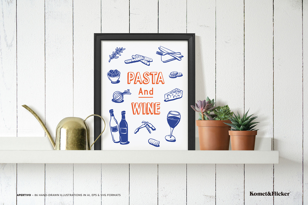 Aperitivo - Hand-drawn Illustrations, a Food Illustration by Komet & Flicker (Photo 6 of 7)