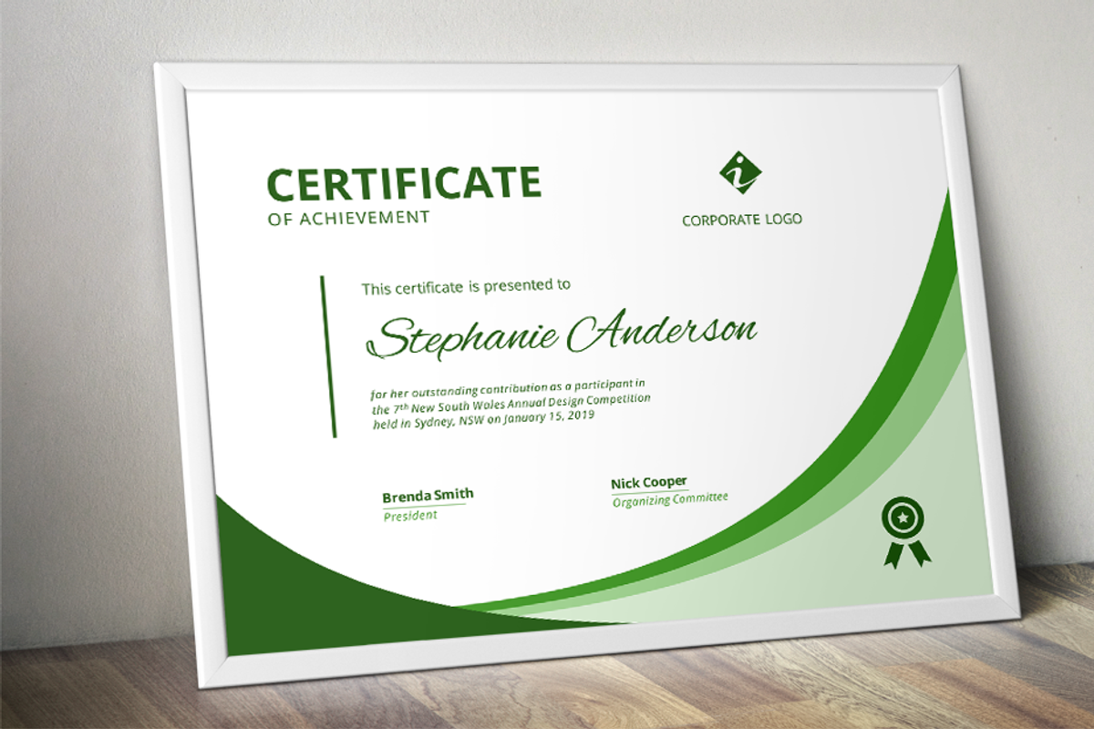 Modern ms word certificate, a Stationery Template by Inkpower (Photo 1 of 6)