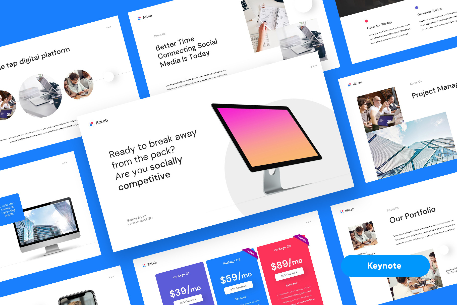 BITLAB - Business Keynote Template, a Presentation Template by rgbryand