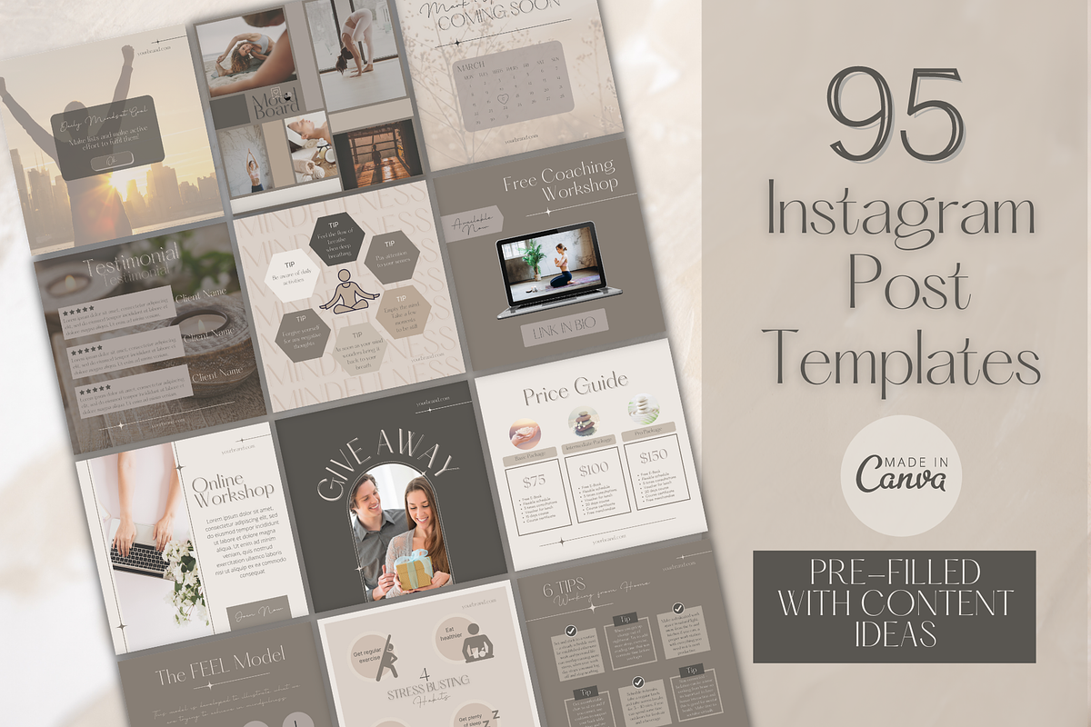 Instagram Coach Template Bundle, a Social Media Template by Faytemplates (Photo 2 of 11)