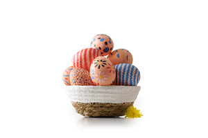Basket of Colorful Hand-Painted Easter Eggs, a Holiday Photo by Davizro's Market