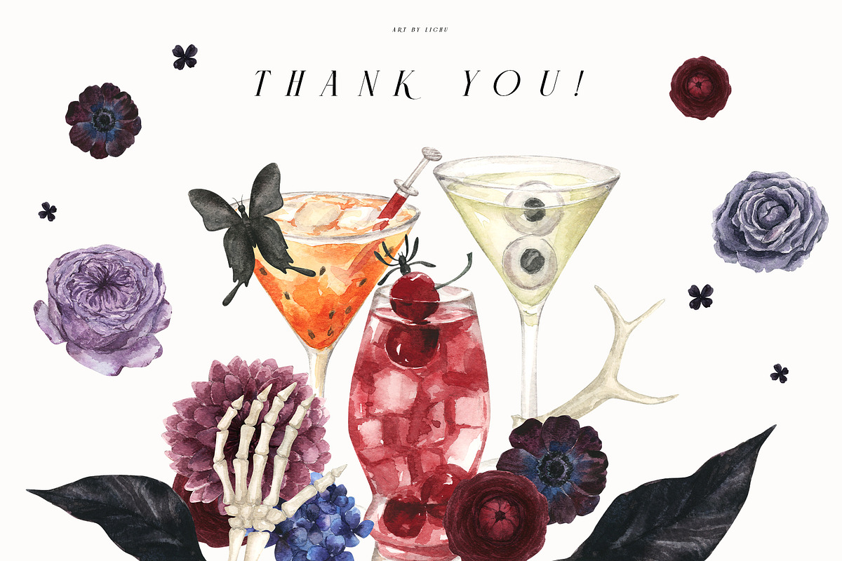 Spooky Bar Halloween Cocktails, a Seasonal Illustration by LiChu Art (Photo 14 of 14)