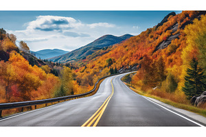 clouds day road background ai, a Nature Photo by pikepicture