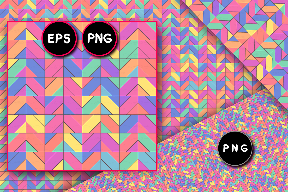 vector BIG seamless patterns SET m, a Pattern Graphic by WINDmade (Photo 7 of 8)