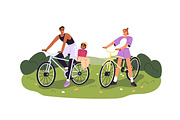 People travel by bike set, a Person Illustration by PaperTrident (Thumbnail 7 of 15)