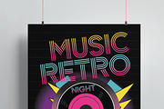 Retro Music Flyer Template, a Flyer Template by MightyDesign (Thumbnail 2 of 8)