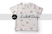 Cute bear on the cloud pattern, a Pattern Graphic by lindoet23 (Thumbnail 2 of 3)