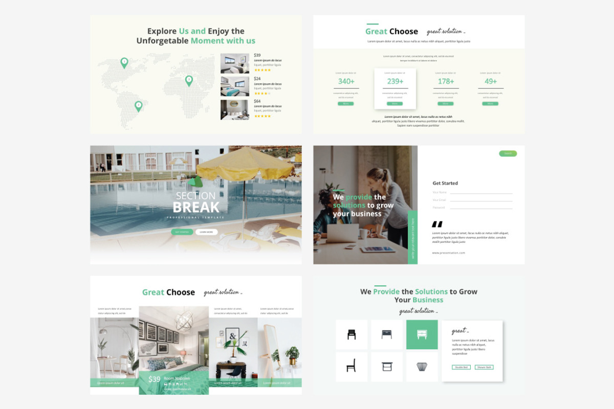 LUXURY HOTEL-Powerpoint Template, a Presentation Template by Shafura (Photo 5 of 6)