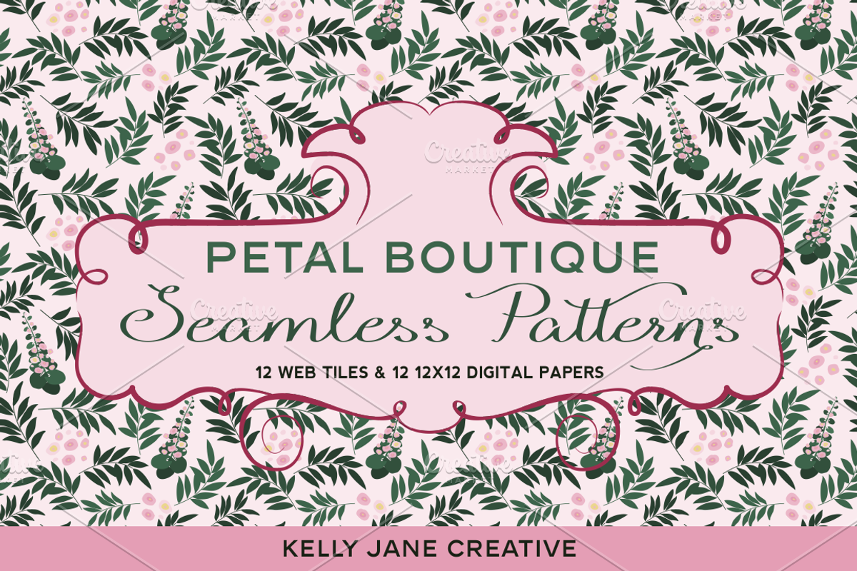 Floral Web Tiles & Digital Papers
