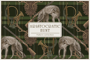 Pattern Aristocratic hunt, a Pattern Graphic by Natalia0307