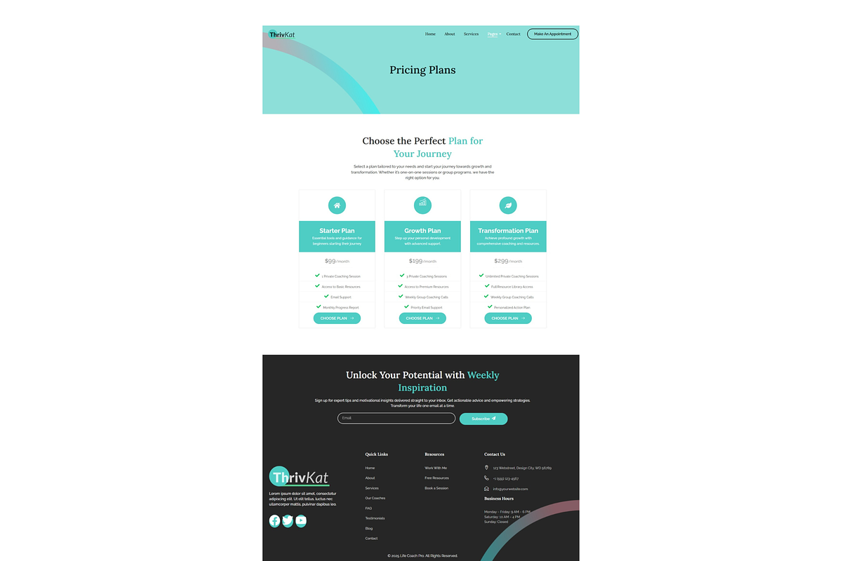 ThrivKat – Life Coach Template, a WordPress Template by AwaisTheTechie (Photo 9 of 10)
