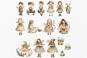Cottagecore watercolor clipart, a Person Illustration by MyLittleMeow (Thumbnail 2 of 6)