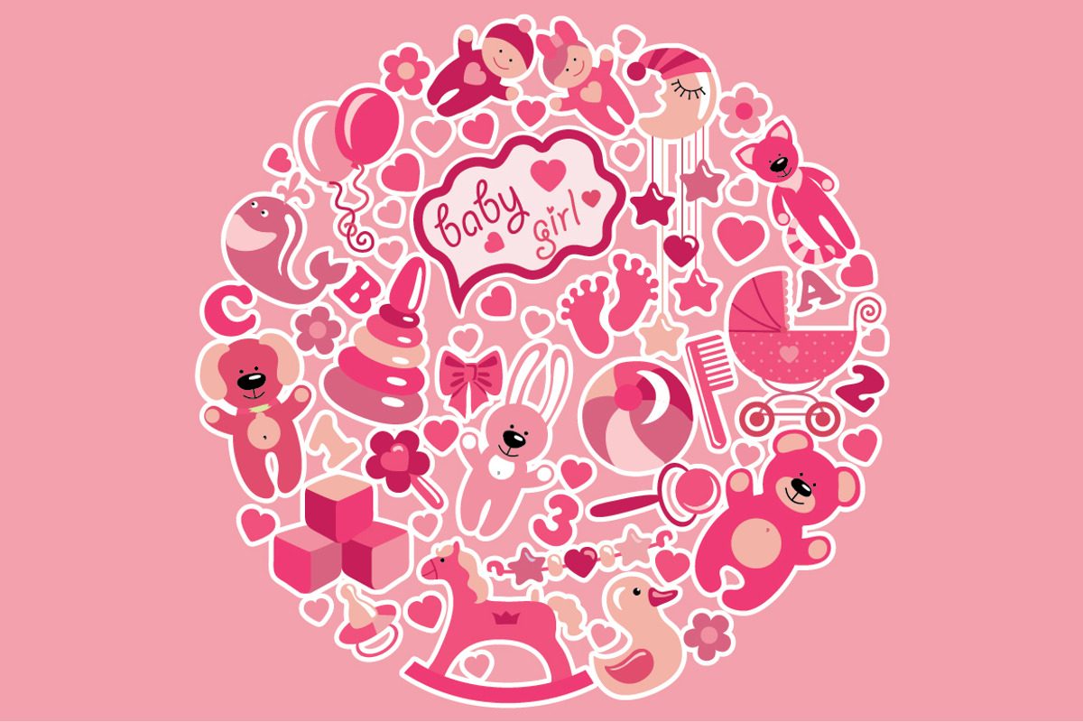 Children toys icons for little girl preview 4