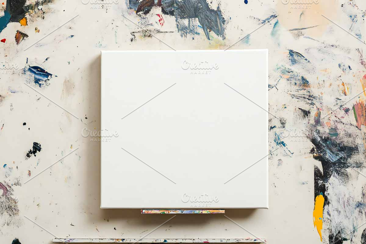White Canvas Mockup, a Mockup by VetalStock
