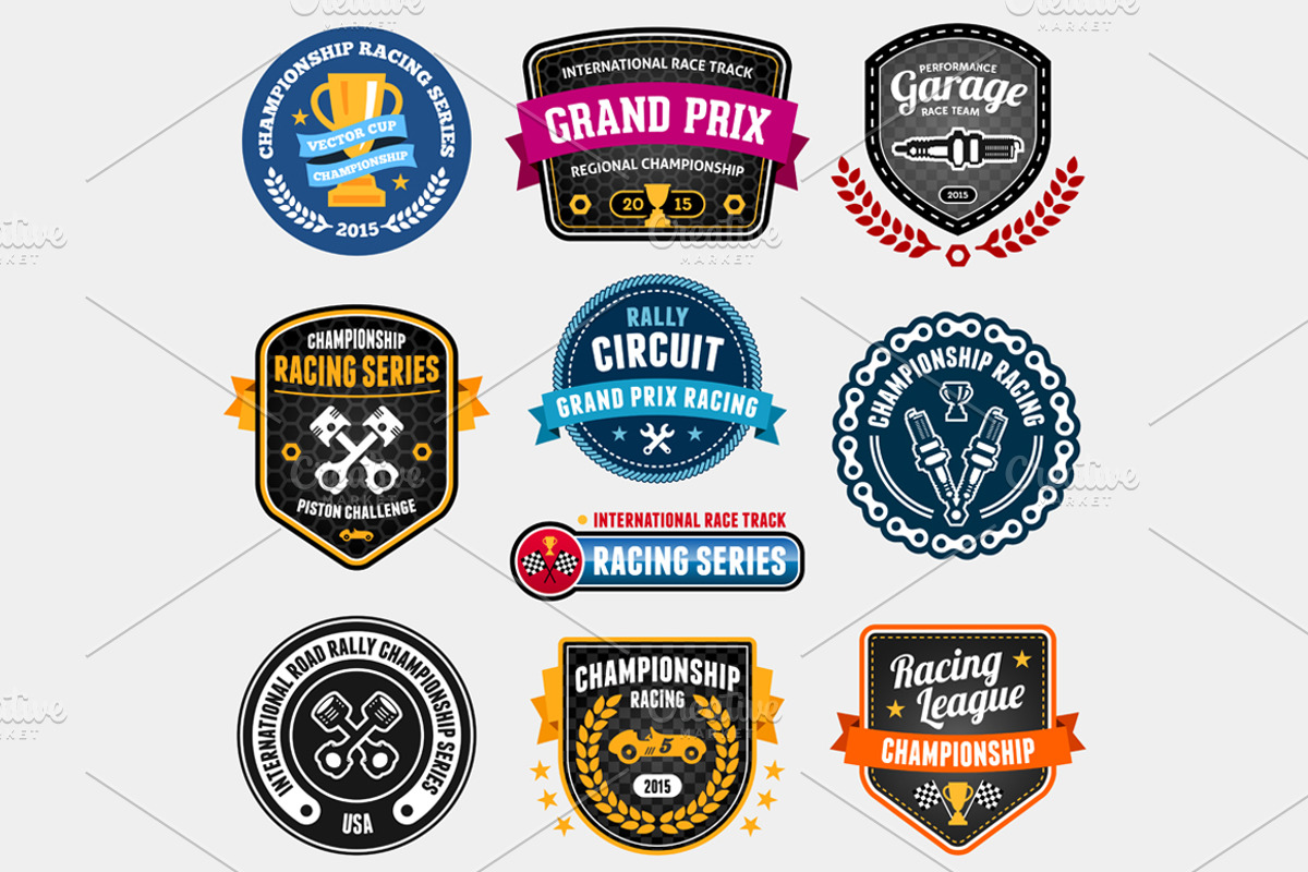 Racing emblems, a Graphic by Ember Studio