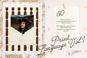 Print Language Vol.1 Vintage Set, a Background Graphic by Lidberia (Thumbnail 1 of 11)