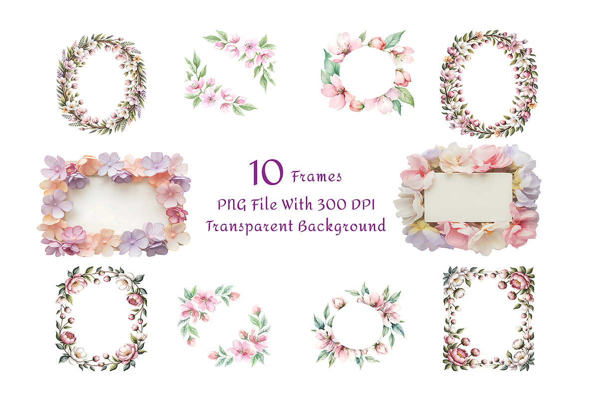 Cherry Blossom Watercolor Clipart, a Decorative Illustration by ForhadGFX (Photo 8 of 13)