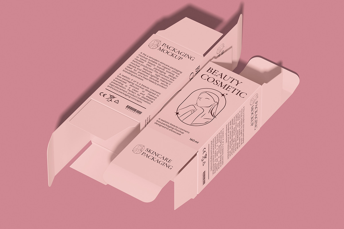 Beauty Cosmetic Box Packaging Mockup, a Packaging Mockup by Unerispace (Photo 4 of 5)
