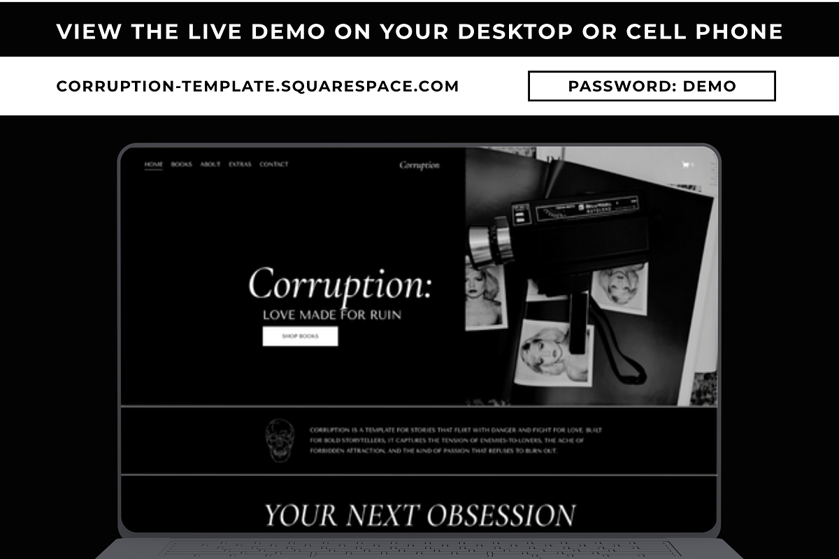 Squarespace Author Website Template, a Squarespace Template by Billie Grace Studio (Photo 2 of 8)