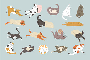 Cute cats. Domestic animal behavior, a Graphic by Onyx