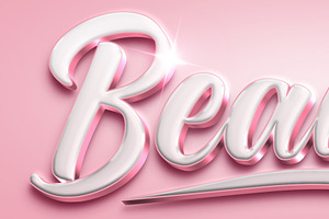 Beauty Text Effect Rose Gold Style