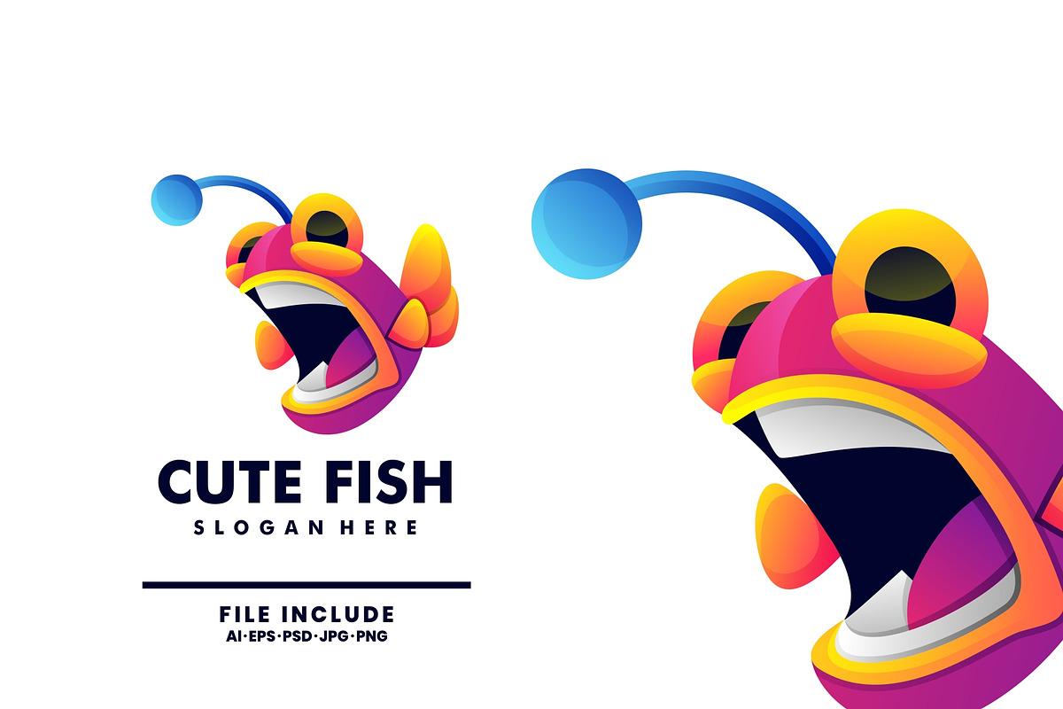 Cute Fish Colorful Logo, a Branding & Logo Template by Dundutdesain8