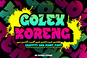 Golex Koreng - Graffiti Font, a Sans Serif Font by QR Design Studio (Thumbnail 1 of 7)