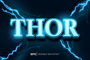 A blue lightning strike