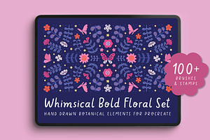 Bold Whimsy Floral Procreate Brushes