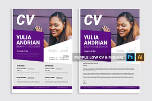 Purple New CV & Resume