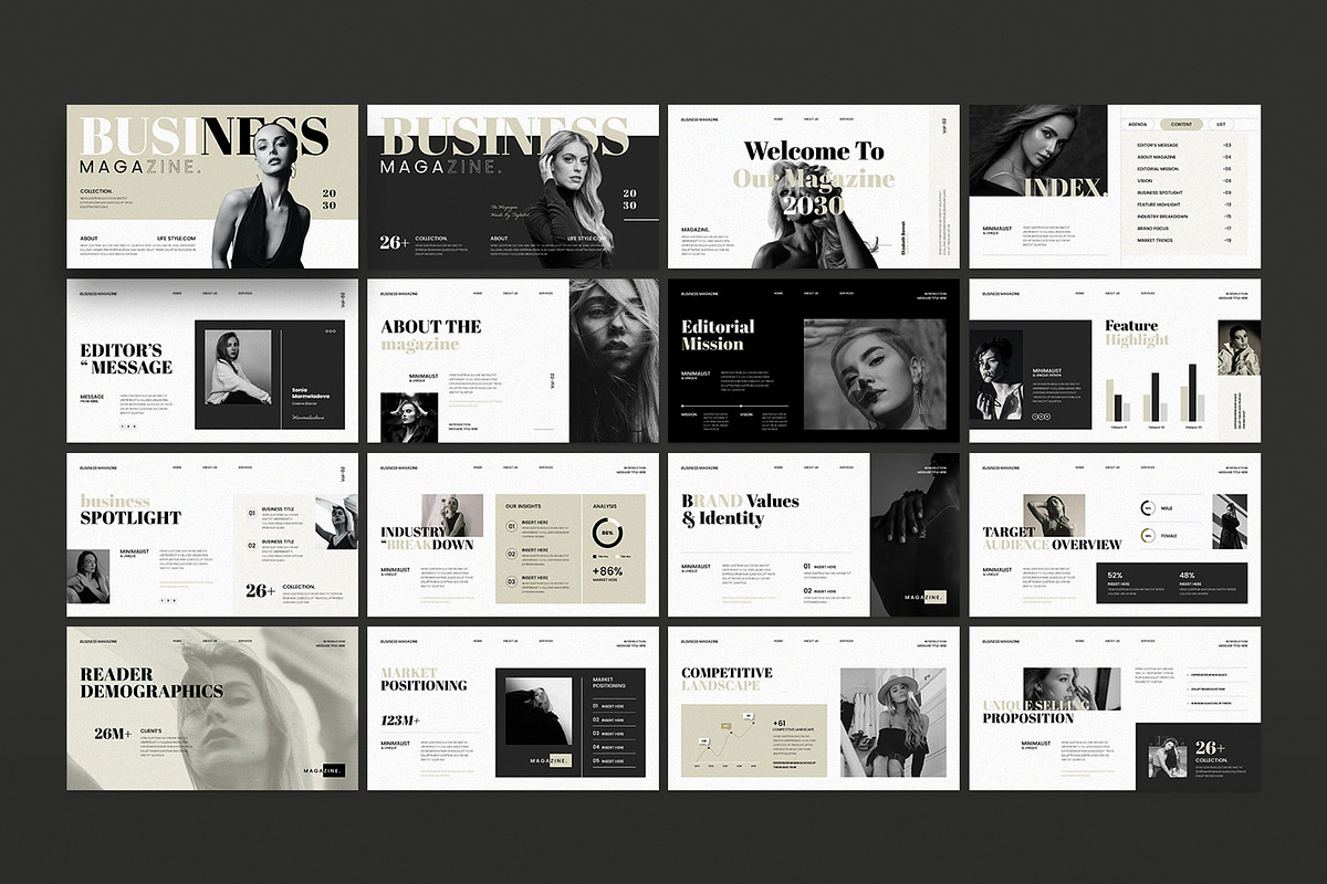 Business Magazine Canva Template, a Presentation Template by TemplateFolio-Shop (Photo 11 of 13)