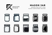 Mason Jar Icon Vector, an Icon by Akatype Studio (Thumbnail 1 of 3)