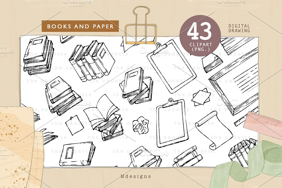 Doodle Drawing Books Paper, an Illustration by NDesigns (Photo 3 of 3)
